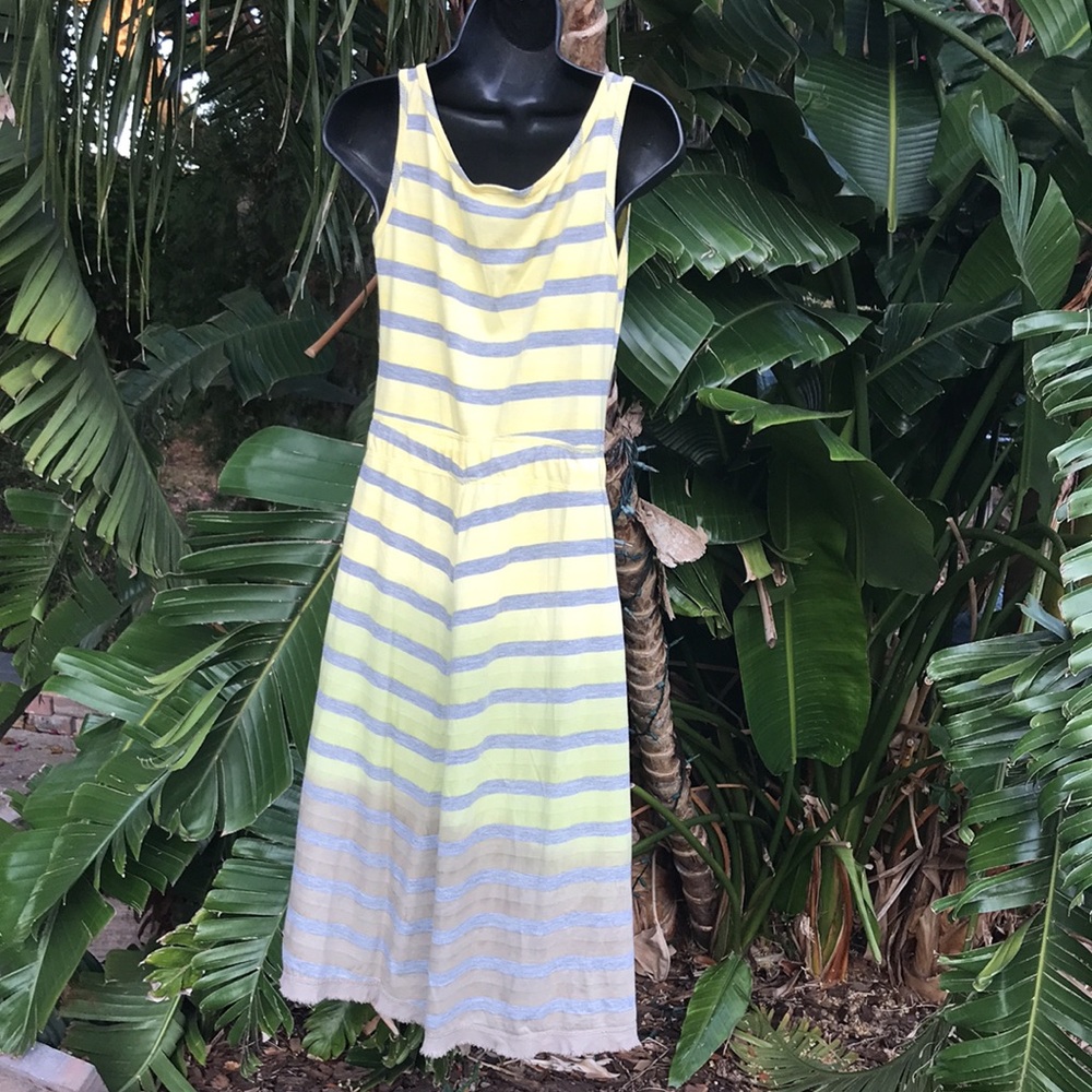 Barbara Lesser striped asymmetric handkerchief, hem dress - Picture 5 of 9
